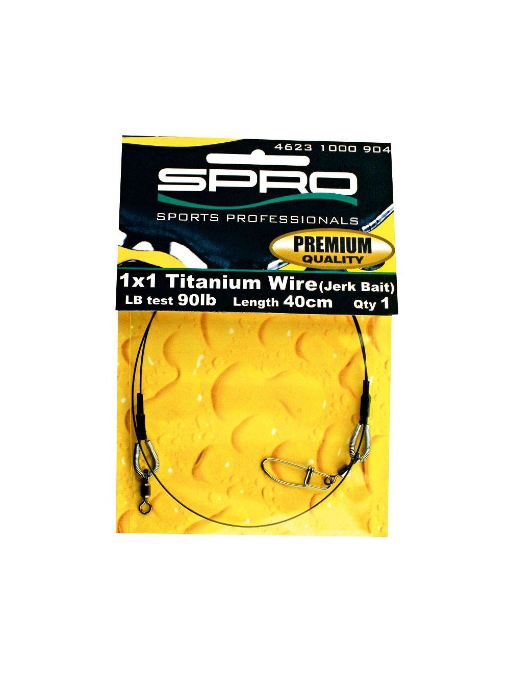 Spro Pike Fighter Titanium Leader 1x1 40cm 90lb 1st. nu € 10.5 De