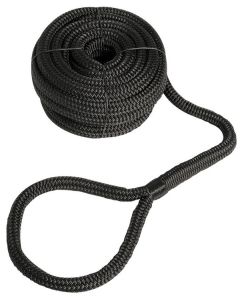 Landvast met oog 11 meter 16mm zwart