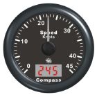 Snelheidsmeter/ compas GPS 12v zwart