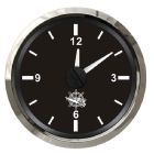 Quartz klok 12/24 volt zwart chroom