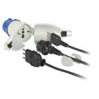 Waterdichte stekker van Schuko-stopcontacten naar CEE