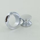 Kast/deur knop k/chr 16 mm