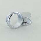 Kast/deur knop ABS chroom rond