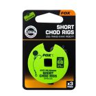 Fox Short chod rigs Size 6B 25 lb trans Khaki Rigidity