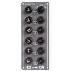 Schakelpaneel 6dlg m/rub kap