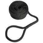 Landvast met oog 11 meter 16mm zwart