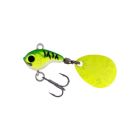 DropBite Tungsten Spin Tail Jig 2cm 13Gr || Chartreuse Ice  