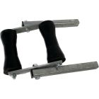 Rollenset / rollenwip 2 delig – 2 rubberen kielrollen op koker 30x30x300