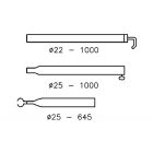 Zak extra dakligger 25/22 170-250 cm zilv