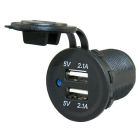 USB lader. 2 x 2.1A USB