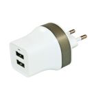 230V USB lader 2.2 A met 2x USB