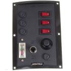 Schakelpaneel 3delig+volt meter+signaalschakelaar