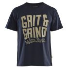 T-shirt Grit & Grind donkerblauw
