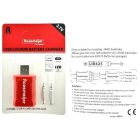 Roz. USB Lithium Battery Charger incl. 2pcs rechargeable batterij