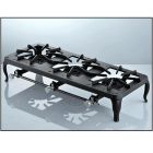 Foker kookbrander 3 pits thermisch beveiligd