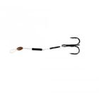 Treble Hook Stingers DRAGON nylon Leader 4cm hook size 8 3 stuks