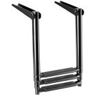 Zwemtrap zwart gecoat 316 rvs