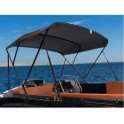 Biminitop zwart gecoat aluminium zwart doek