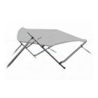 Biminitop aluminium licht grijs hoogte 117 cm