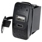 USB-A + USB-C plug inbouw