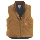V01 Relaxed Fit Firm Duck Insulated Rib Collar Vest Carhartt Brown