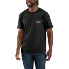 Relaxed Fit Lightweight Short-Sleeve Pocket Script Graphic T-Shirt Black