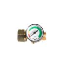 Gas onderbreker met manometer, doorstroombegrenzer en thermische beveiliging