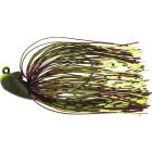 SLIDE-UP RUBBER JIG TUNGSTEN 5G #2/0 1PC GREEN PUMPKIN/CHARTREUSE TUNGSTEN BLACK NICKEL