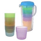 Limonadekan + 5 glazen 1300ml transparant