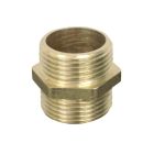 Dubbele nippel messing buitendraad