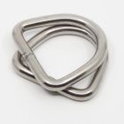 D-Ring, gelast AISI 316 (2 per blister)