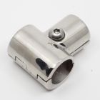 Railing T-connector 90° - scharnierend, 25 mm. / A4