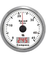 Snelheidsmeter/ compas GPS 12v wit