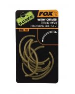 Fox Edges Withy Curve Adaptor Hook Size 10-7 - trans khaki x 10