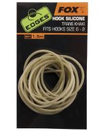 Fox Edges Hook Silicone Size 6+ - trans khaki x 1.5m