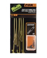 Fox Edges Trans Khaki Tubing Leadclip Rigs x 3 inc Kwik Change Kit