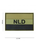 Badge 3D PVC NLD groen/zwart