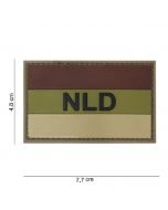 Badge 3D PVC NLD bruin/ecru
