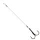 Treble Hook Stingers Steel Leader 1x7 Surfstrand 18kg 12cm hook size 1/0  2st.