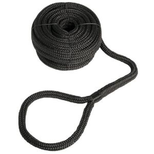 Landvast met oog 7 meter 12mm  Zwart