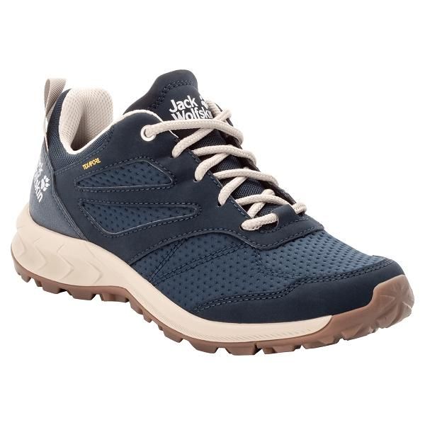 Dames schoen Woodland texapore laag blue / beige nu € 84.95 | ⛰️ | De  specialist in Jack Wolfskin uit het Wandelschoenen Dames assortiment| Rien  de Wolf